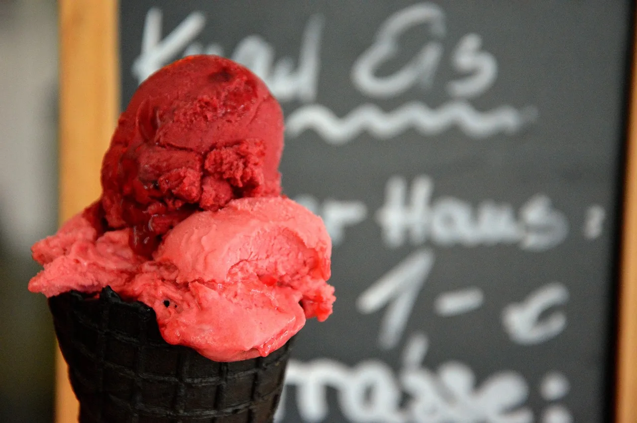 chalkboard background, services, ice cream, ice cream cone. Ice cream shop finances: bookkeeping habits and cash flow rules