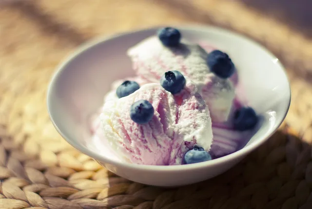 bowl, nature, ice cream, dessert, food, sweet, cold, delicious, ice cream scoop, refreshment, tasty, summer, flavor, taste, diet, blueberries. Ice cream shop KPIs: the monthly dashboard that matters